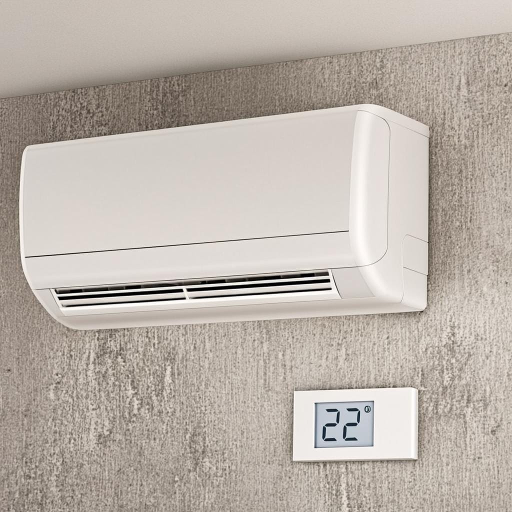 Sistema de climatização automatizada com termostato inteligente e controle de ar-condicionado por aplicativo em apartamento moderno de São Paulo - Automação Residencial SP