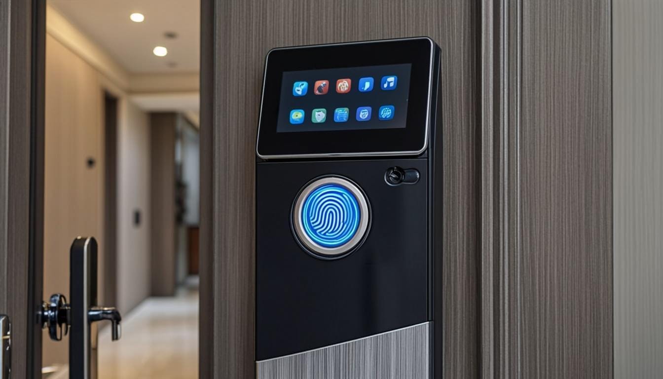 Sistema de controle de acesso inteligente com fechadura biométrica e reconhecimento facial em condomínio de alto padrão em São Paulo - Automação Residencial SP